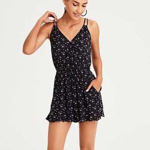 American Eagle Double Strap Tie Back Romper